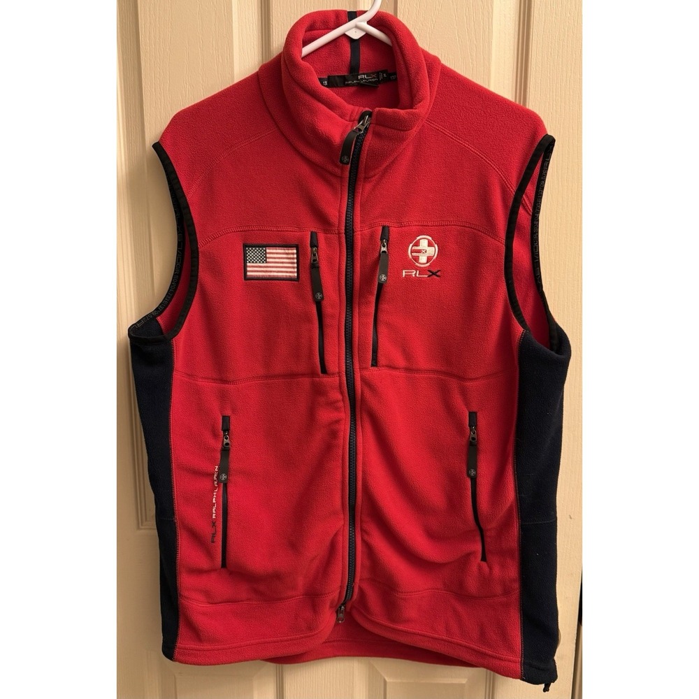 RLX Ralph Lauren Red and Navy Vest